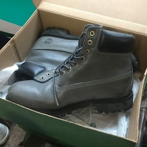 Gray Leather Timberland